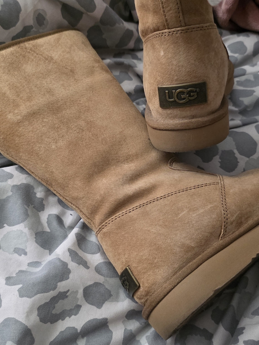 UGG Classic Tall Suede Boots in Chestnut